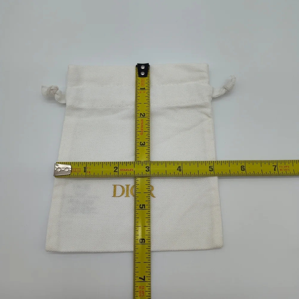 DIOR Dust Bag Set 6pc Cotton Drawstring Pouch Small Large Gift Packaging NWOT